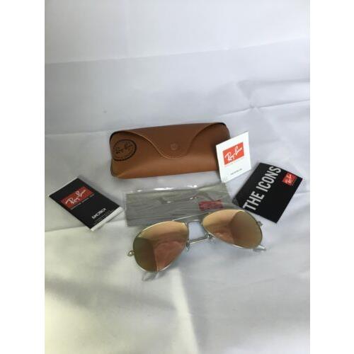 Ray-Ban sunglasses  - Silver Frame, Pink Copper Flash Lens