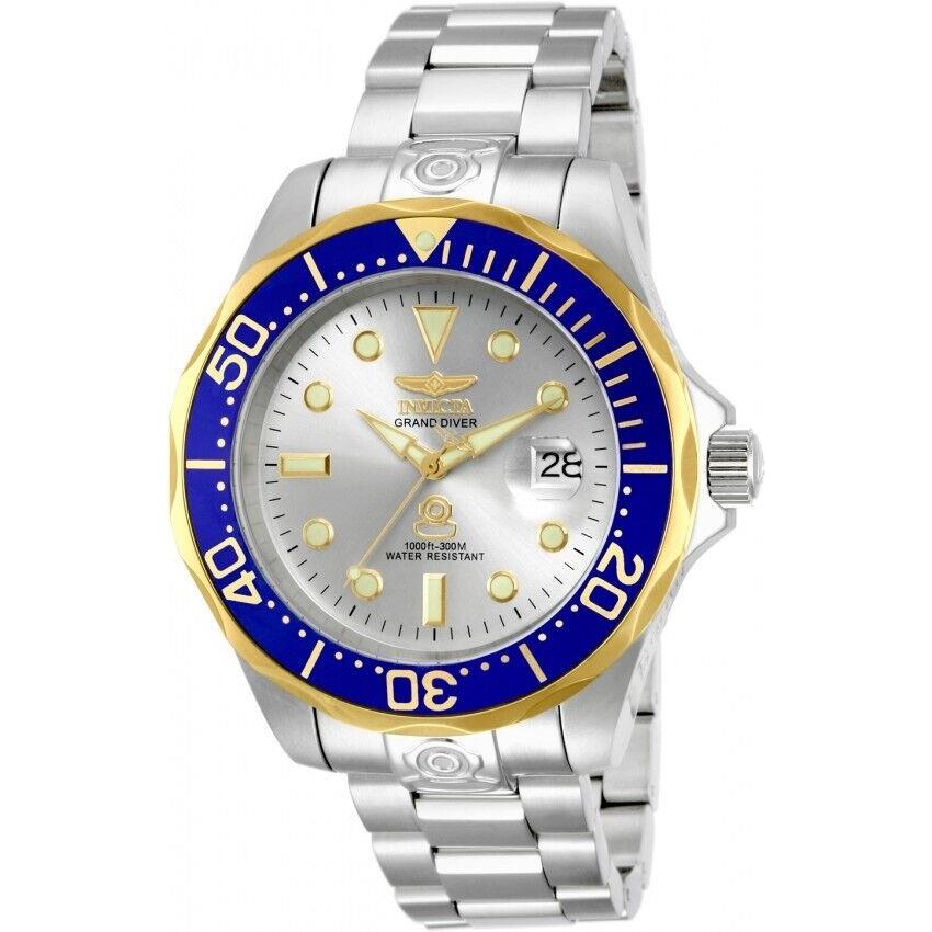 Invicta Pro Diver Men`s Silver Dial Stainless Steel Bracelet Automatic Watch