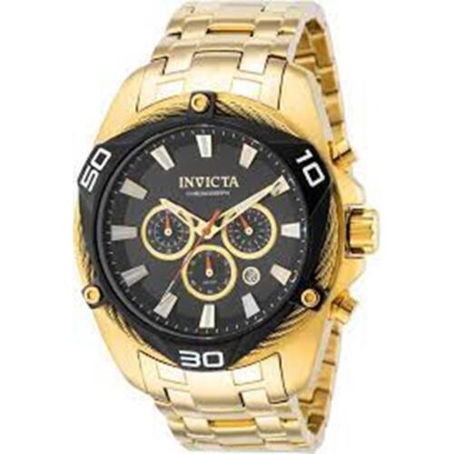 Invicta Bolt Chronograph Quartz Black Dial Men`s Stainless Steel Watch 38570