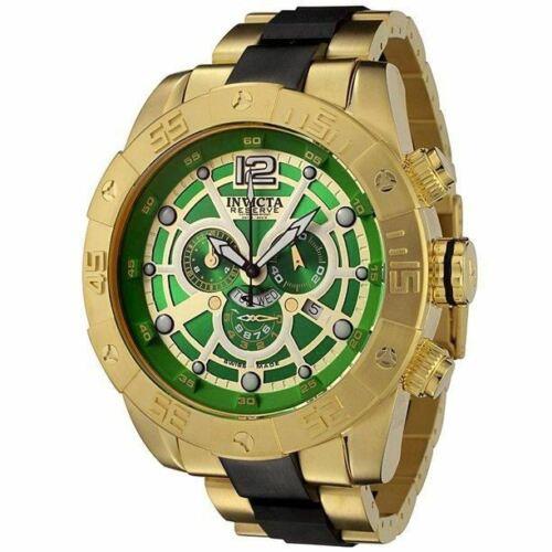 Invicta Men`s Nekton Reserve Green Dial Two Tone Strap Watch IN6921 / 6921