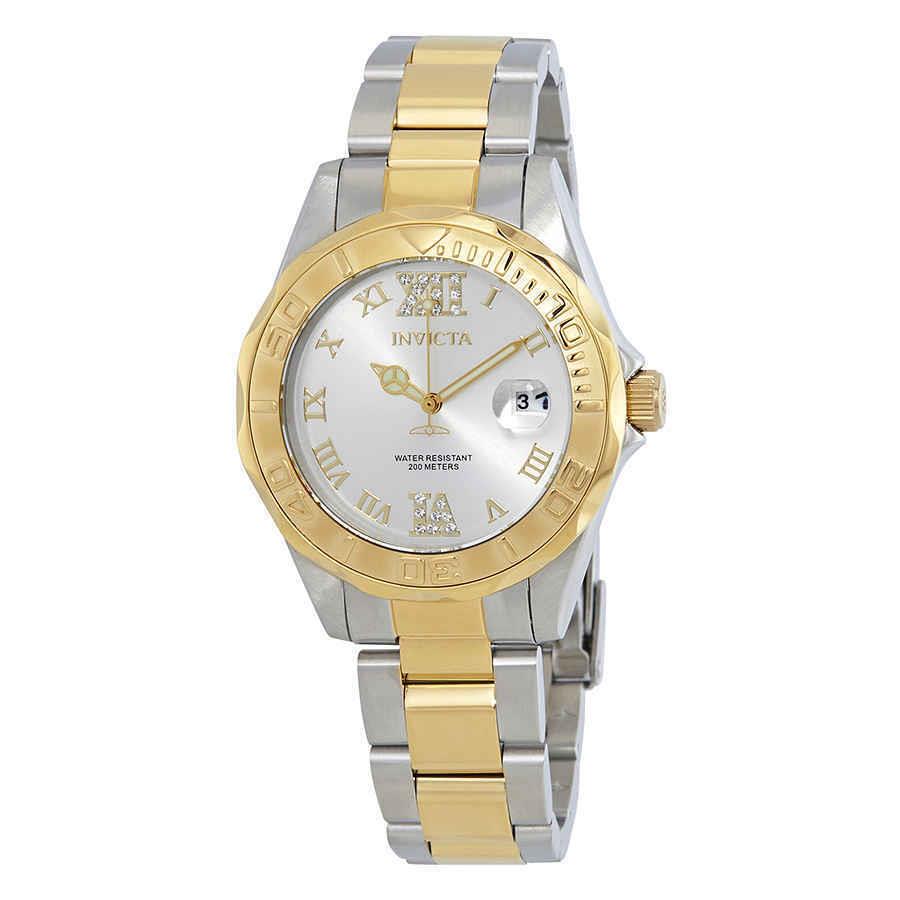 Invicta Pro Diver Silver Dial Ladies Watch 12852