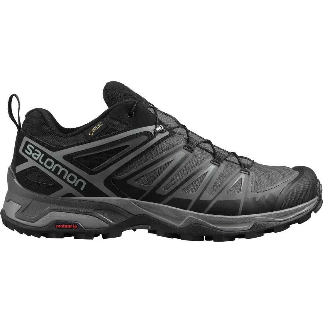 Salomon X Ultra 3 Gtx Black Magnet Grey Men`s Hiking Running Shoes Sizes 8-13
