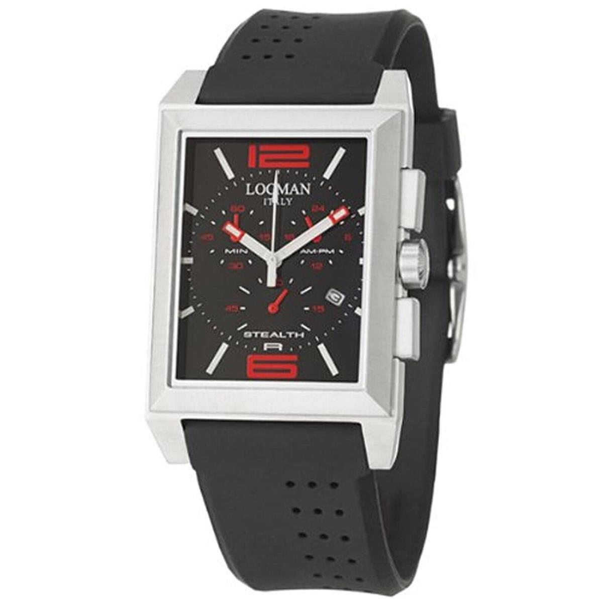 Locman Men`s Sport Black Dial Watch - 242BKRD1BK