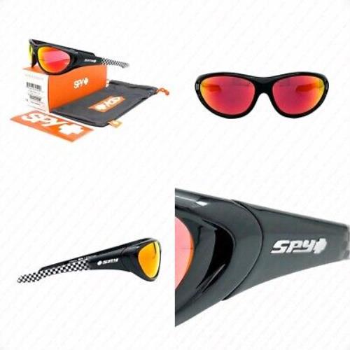 Spy Optic Scoop 2 Black Checkered Fade W/hd+ Rose with Red Spectra Mirror 65mm