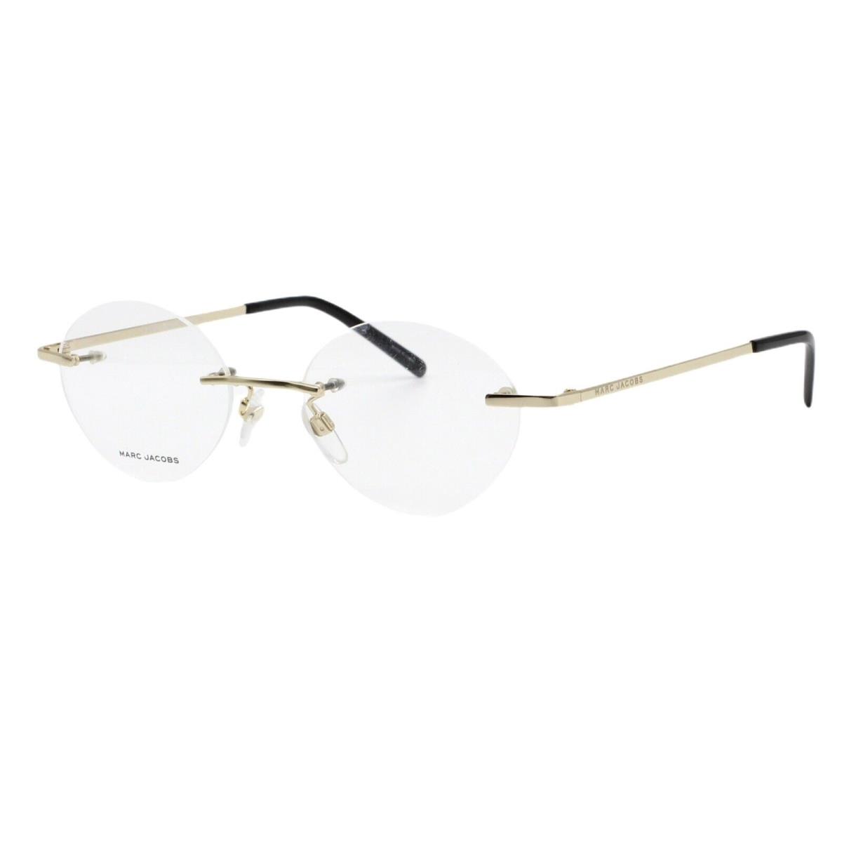 Marc Jacobs Marc 440/F J5G Gold Round Unisex Rimless Eyeglasses 50-18-140 W/case