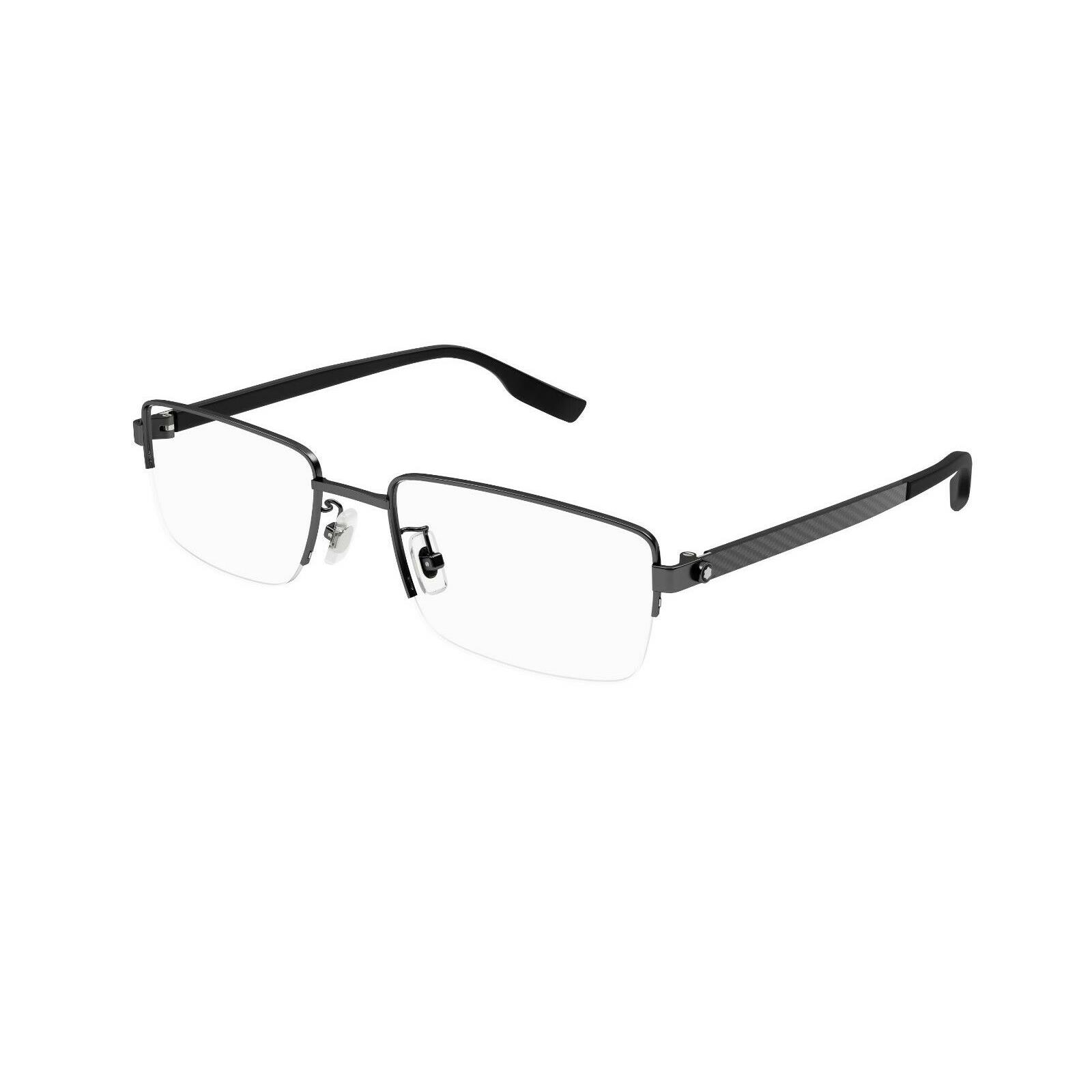 Montblanc Mont Blanc Eyeglasses MB0188o-004 Black Frame Clear Lenses ...