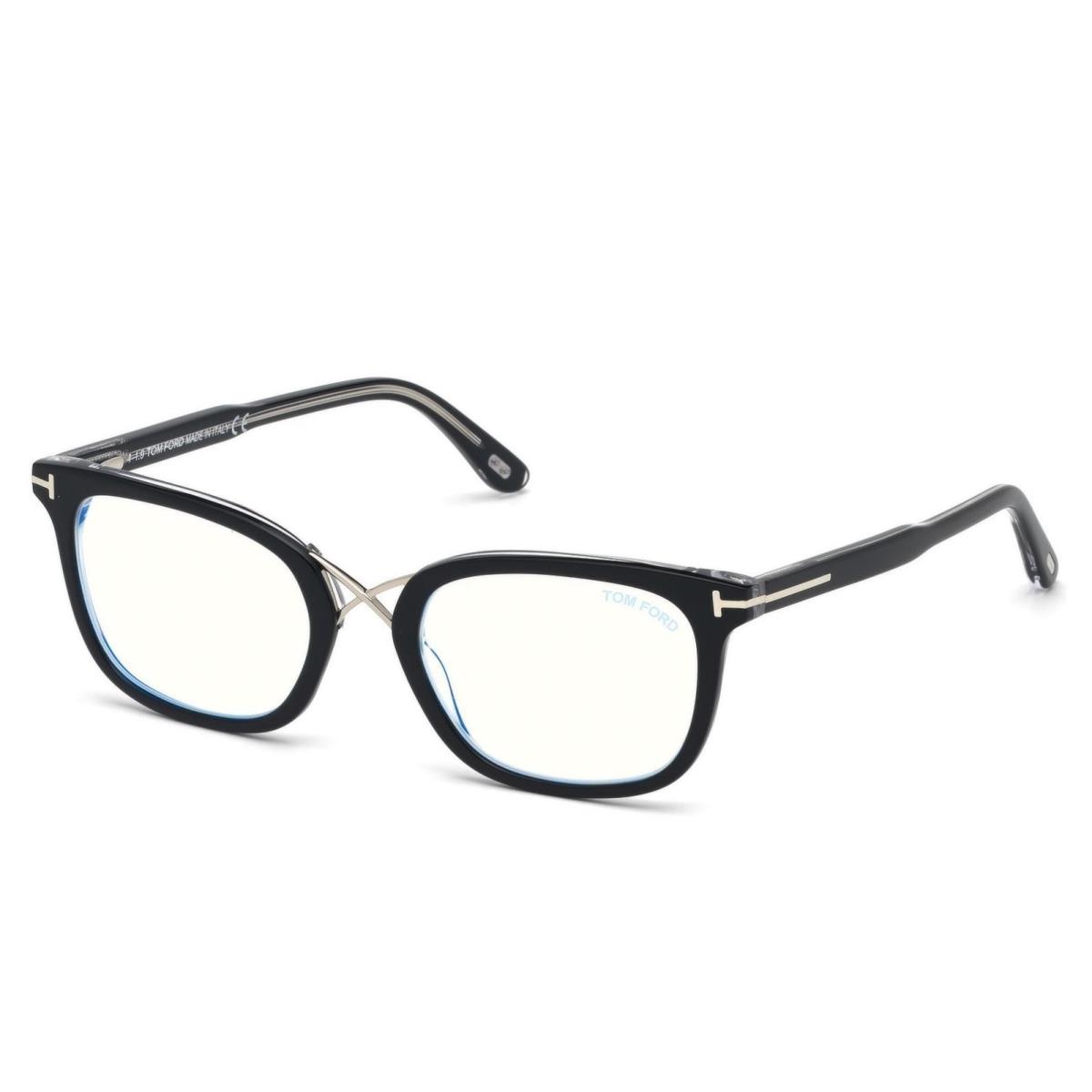 Tom Ford FT5637-B 005 Eyeglasses Shiny Black Palladium Frame 52 mm