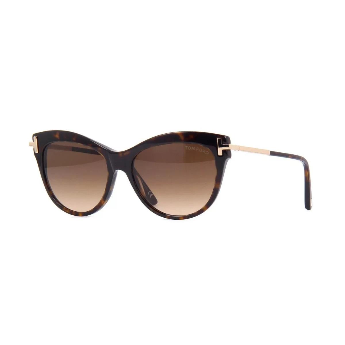 Tom Ford Kira FT0821 52F Dark Brown Havana/gold Sunglasses