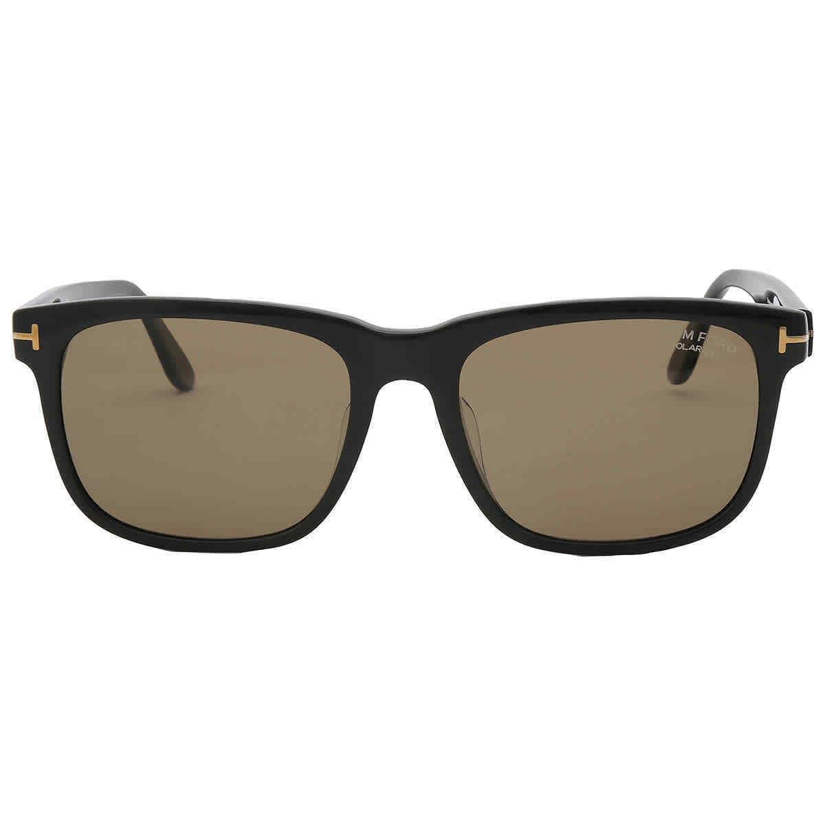 Tom Ford Stephenson Polarized Brown Square Men`s Sunglasses FT0775 01H 56