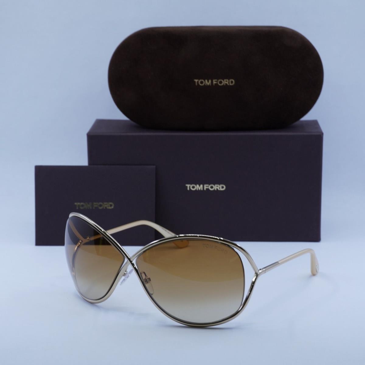 Tom Ford FT0130 28F Shiny Rose Gold/gradient Brown 68-10-115 Sunglasses - Frame: shiny-rose-gold, Lens: Gradient Brown, Code: 28F