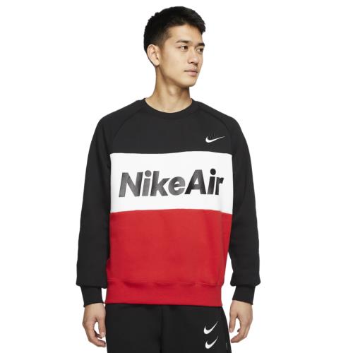 Nike Air Black/white/red Colorblock Sweatshirt