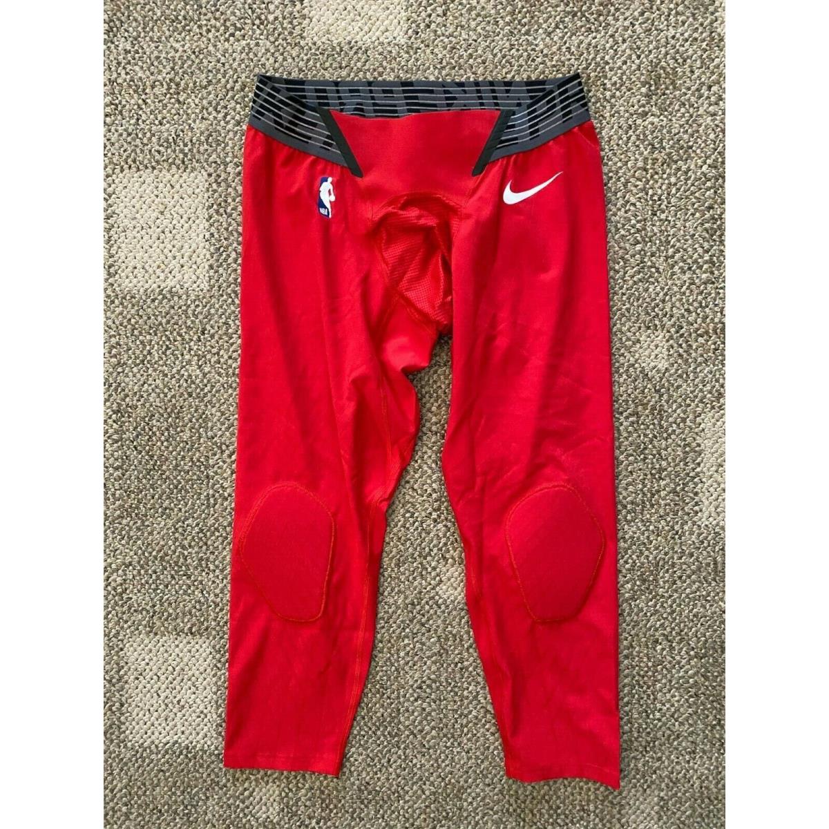 Nike Men`s Small Pro Zonal Strength Nba Basketball Tights Padded Red 881017-657