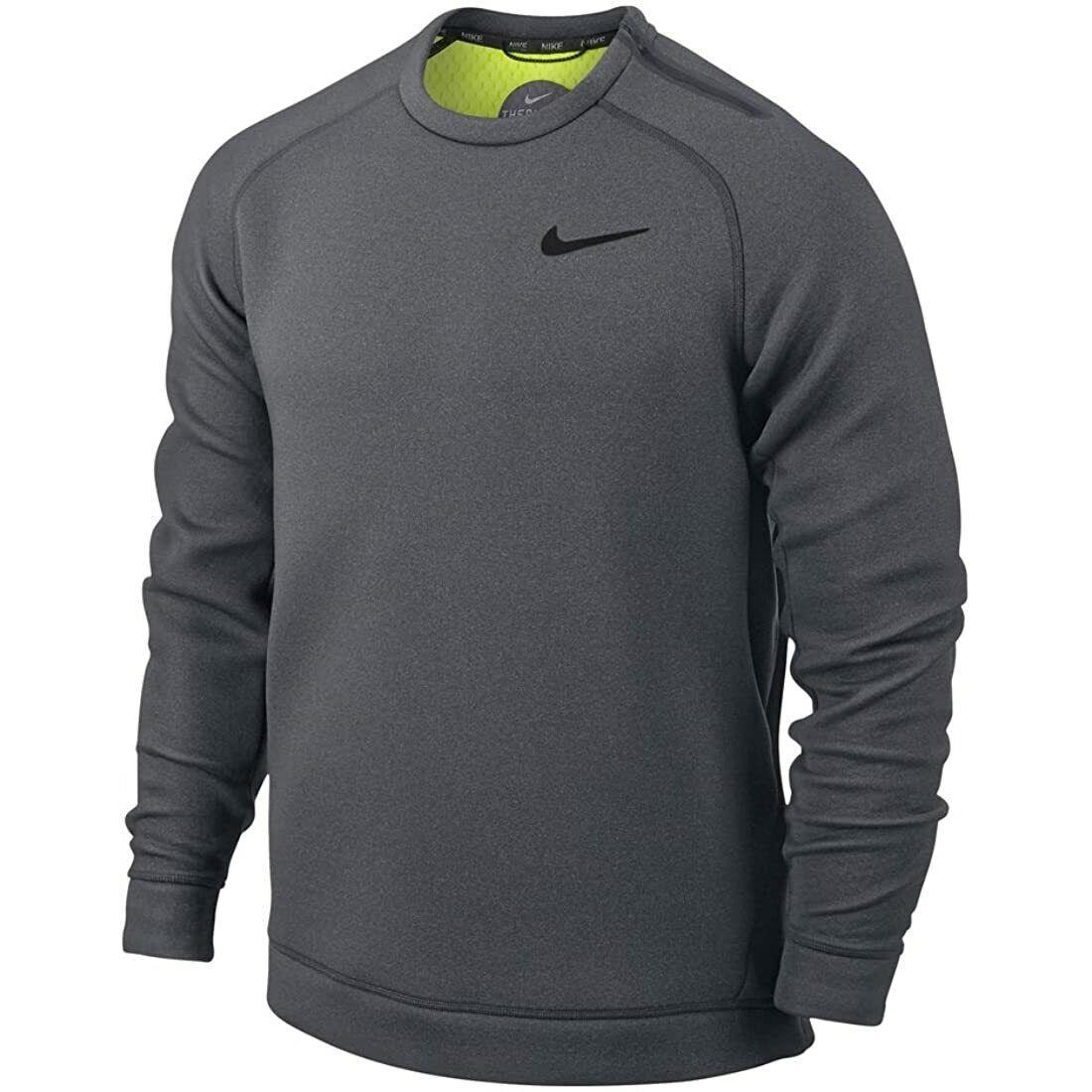 Nike Mens Golf Tech Therma Sphere Crew Sweat Shirt Top Charcoal Grey S