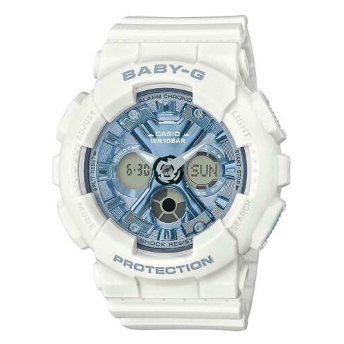 Casio Baby-g Digital Analog-digital Women`s BA130-7A2 White Resin Watch