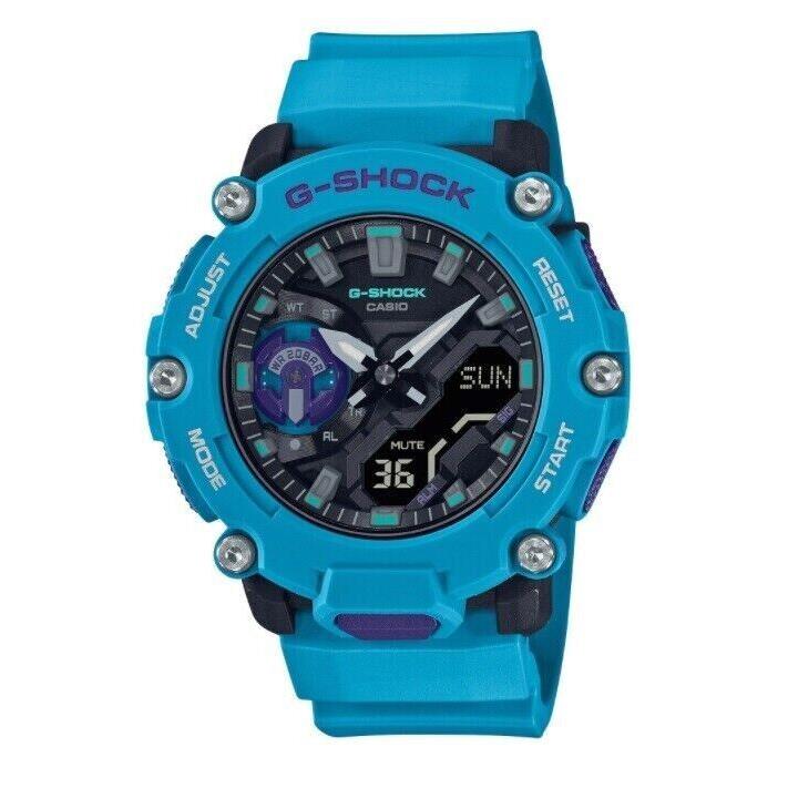 Casio Men`s G-shock Carbon Core Guard Blue Analog Digital Watch GA2200-2A