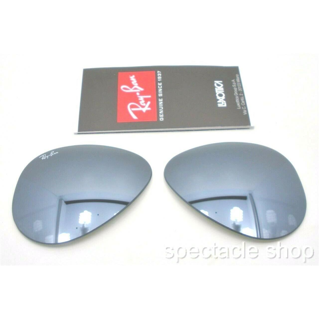 Ray-ban Ray Ban 3025 Replacement Lenses Aviator W3277 55 Silver Mirr