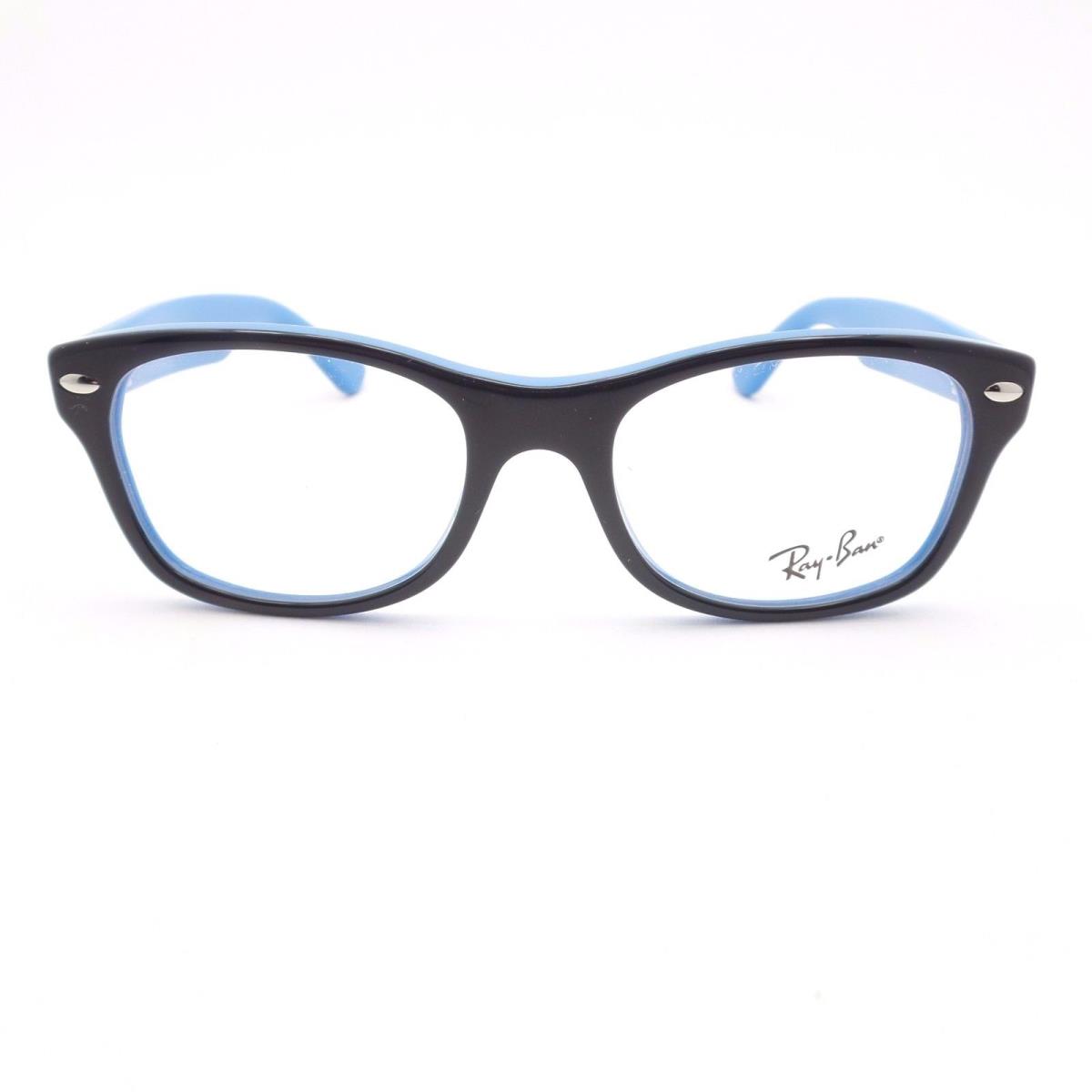 Ray Ban 1528 Jr Kids 3659 Black on Blue RX Frame 46mm - Frame: Black on Blue, Lens: Clear Demo w/Logo