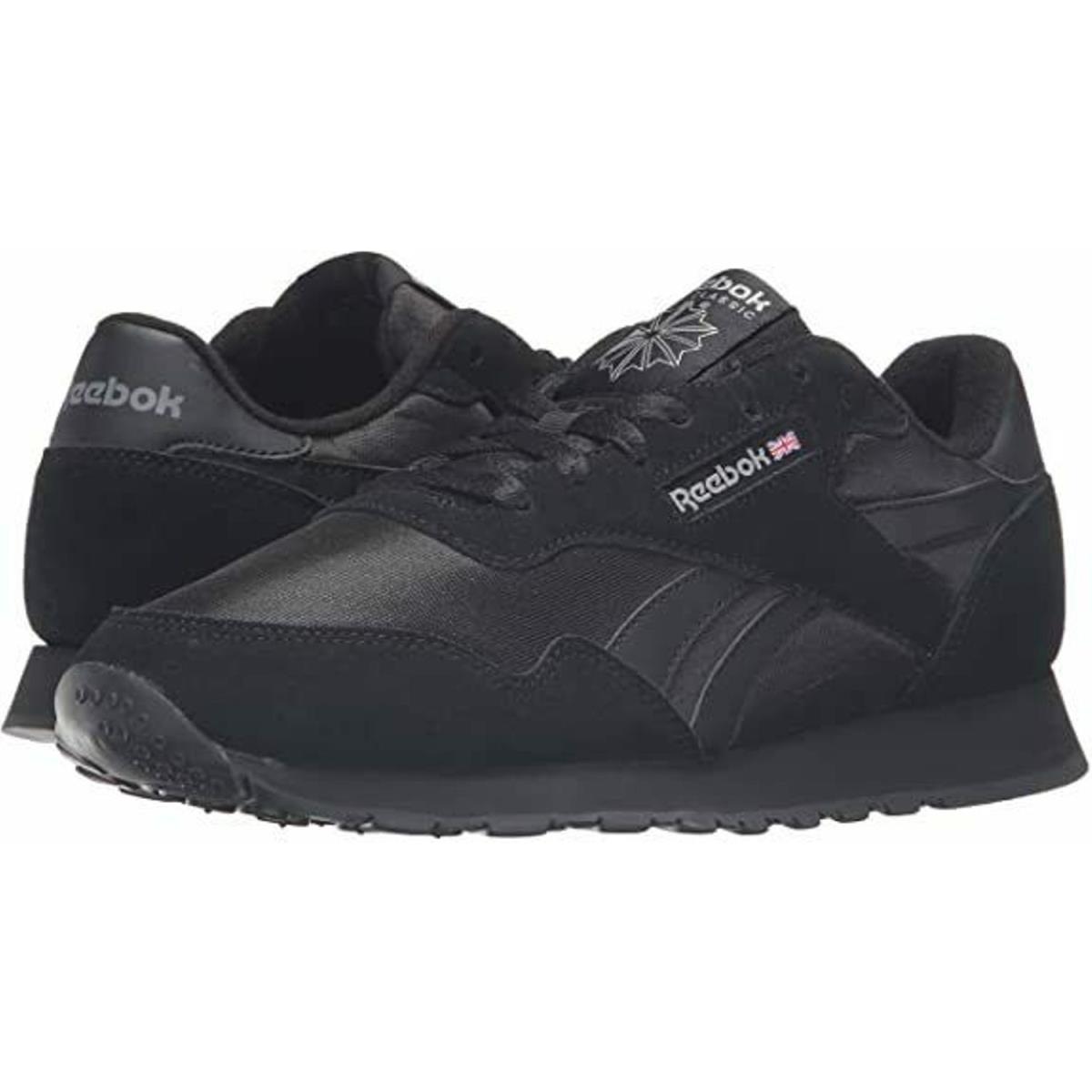 Man Reebok Royal Nylon Fashion Sneaker Shoe BD1554 Black / Black