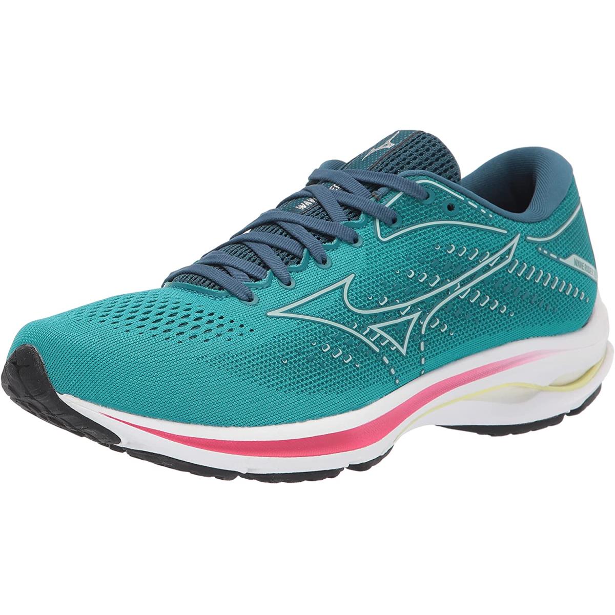 Mizuno Women`s Wave Rider 25 Running Shoe Lake Blue-clearwater