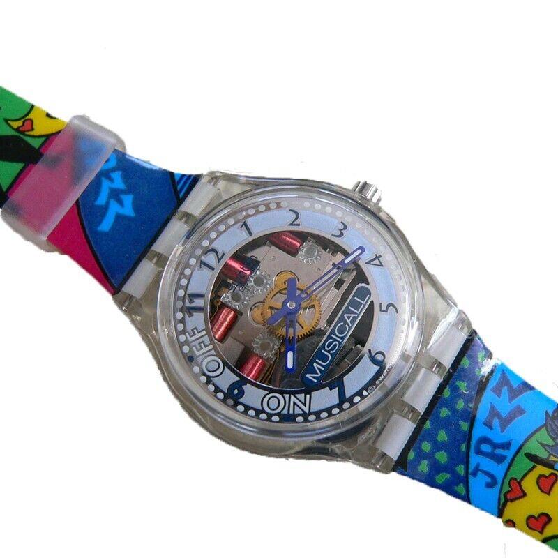 Mint Swatch Musicall Montreux Jazz Festival SLK110C Watch by Paulo Mendonca Rare