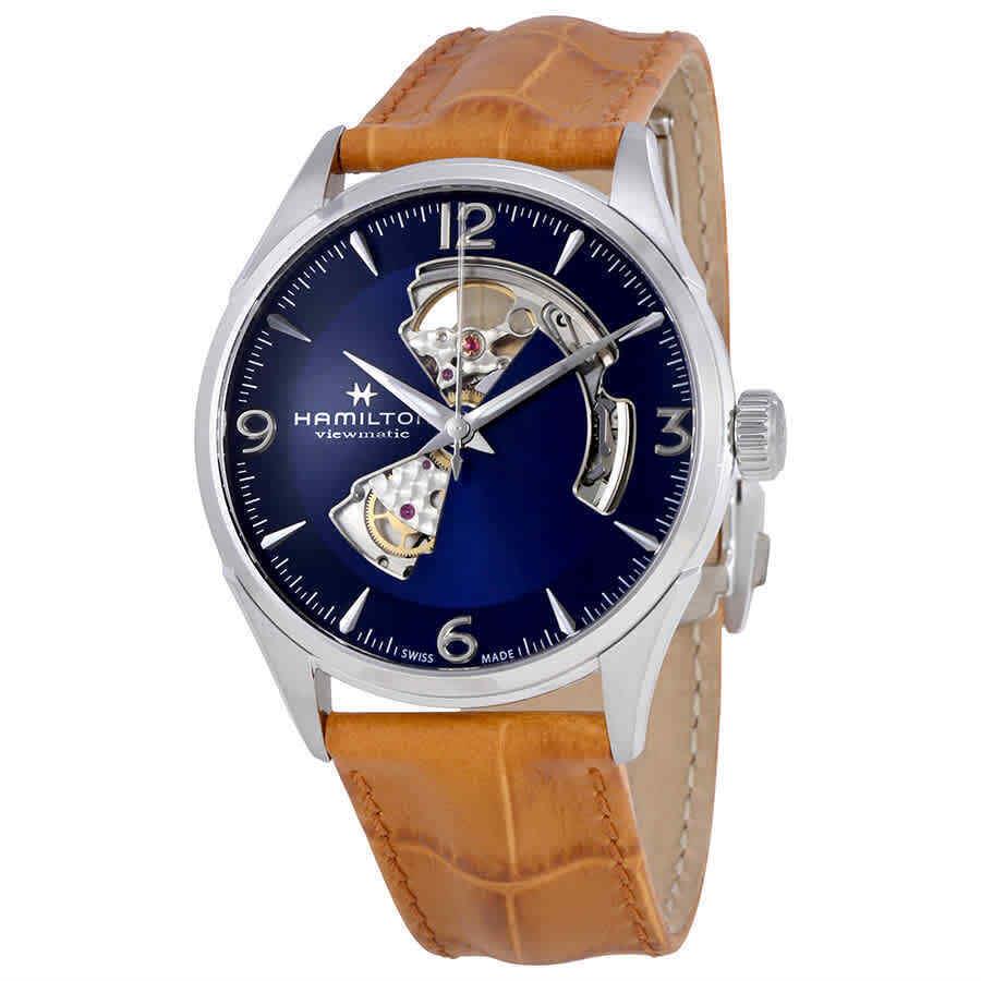 Hamilton Jazzmaster Open Heart Automatic Men`s Leather Watch H32705541