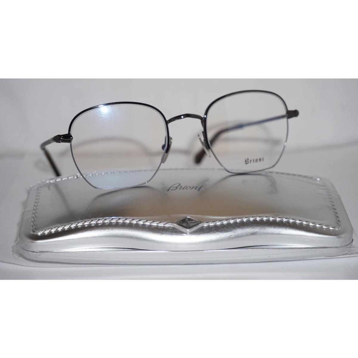 Brioni Eyeglasses RX Gunmetal Half Rim BR0027O 003 49 21 145