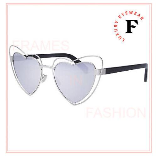Yves Saint Laurent sunglasses SAINT LAURENT LOULOU - 001 , Black Frame, Silver Lens 1