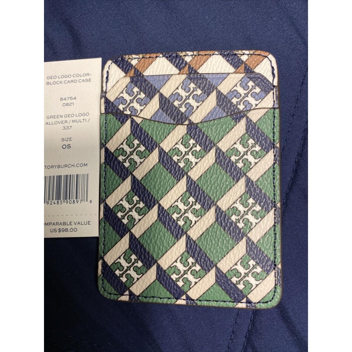 Tory Burch hot Geo Logo Block Card Case