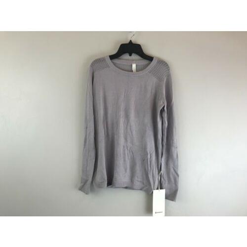 Women`s Lululemon Back to Balance Long Sleeve Open Back Sweater -size 4- Purple