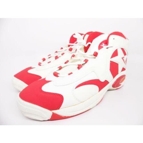 Reebok Converse React Nos Baseline Team Mid Synthetic Basketball Shoe White/red Size 18