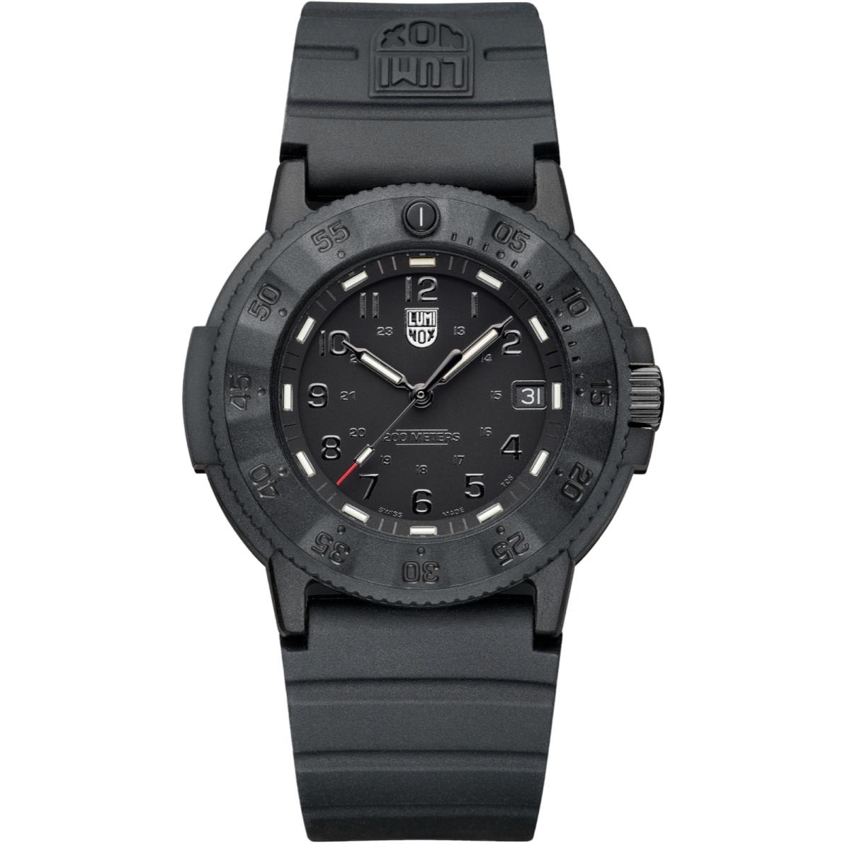 Luminox Navy Seal Evo XS.3001.EVO.BO Carbonox Blackout 43mm Rubber Men`s Watch