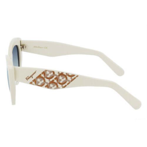 Salvatore Ferragamo sunglasses  - Ivory Frame, Blue Lens 2