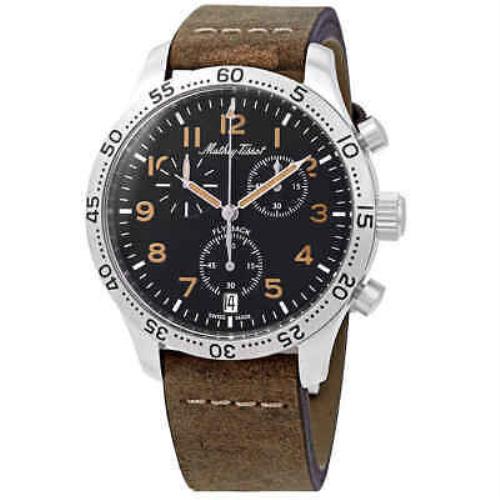 Mathey-tissot Flyback Type 21 Chronograph Black Dial Men`s Watch H1821CHALNO
