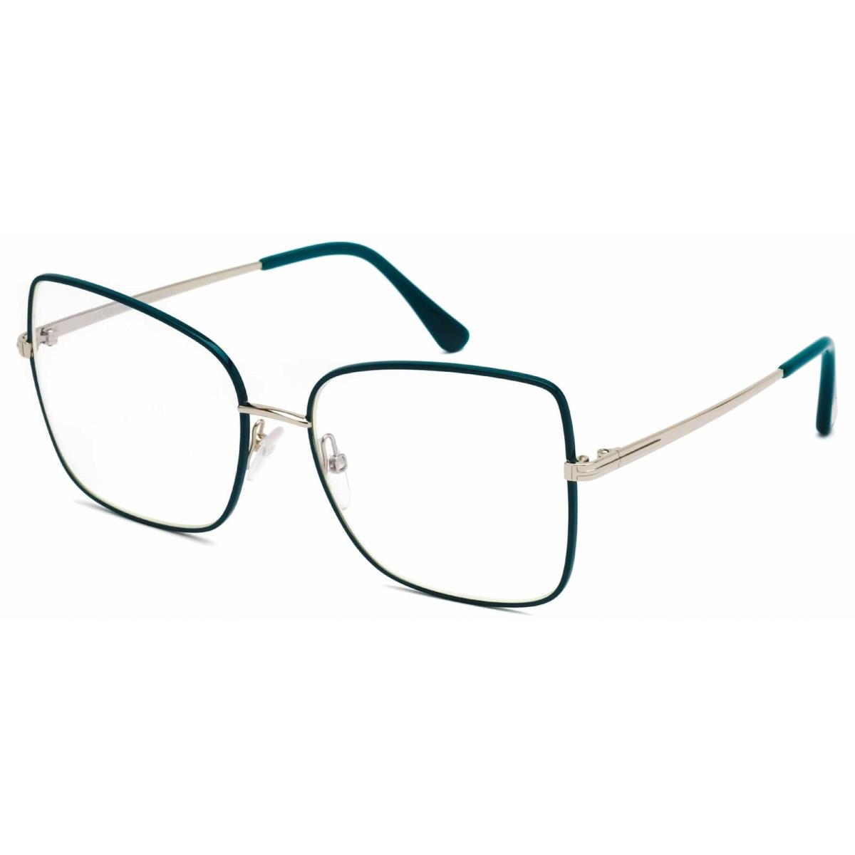 Tom Ford Women`s Eyeglasses Dark Green Metal Butterfly Frame FT5613-B 098