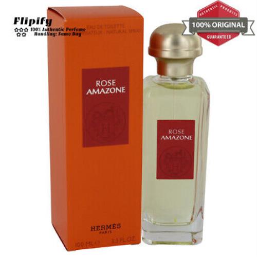 Rose Amazone Perfume 3.3 oz Edt Spray For Women by Hermes