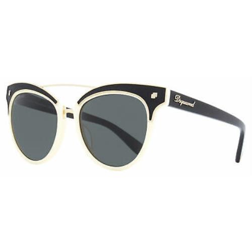 Dsquared2 Cora Sunglasses DQ0215 25A Ivory/black/gold 56mm 215