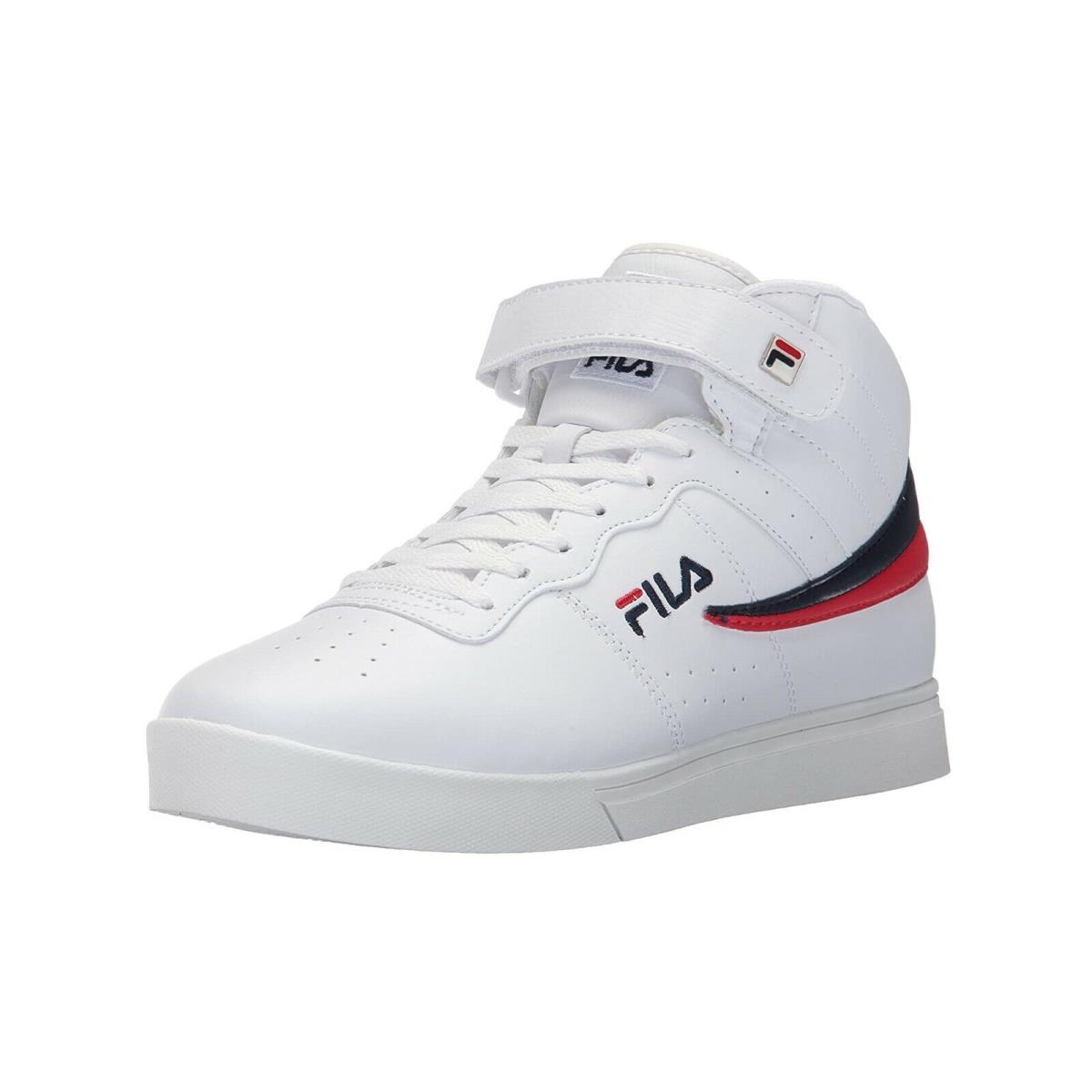 Fila Vulc 13 Men Shoes Leather White Navy Red High Top Sneakers