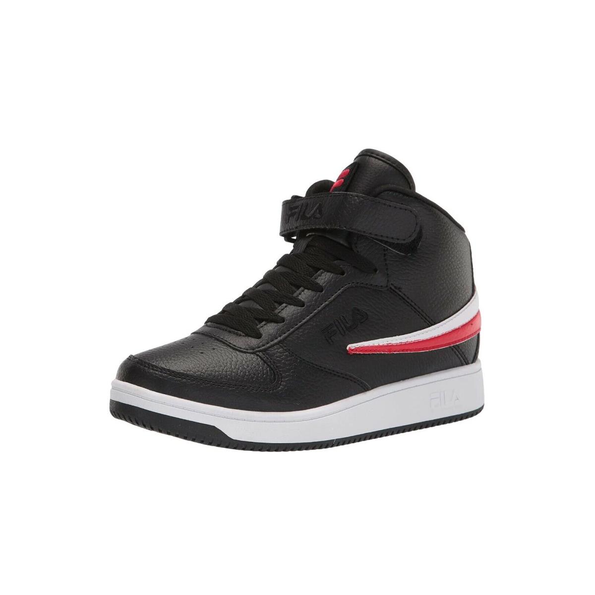 Fila Men Shoes A-high Black White Synthetic Leather Sneakers - Black