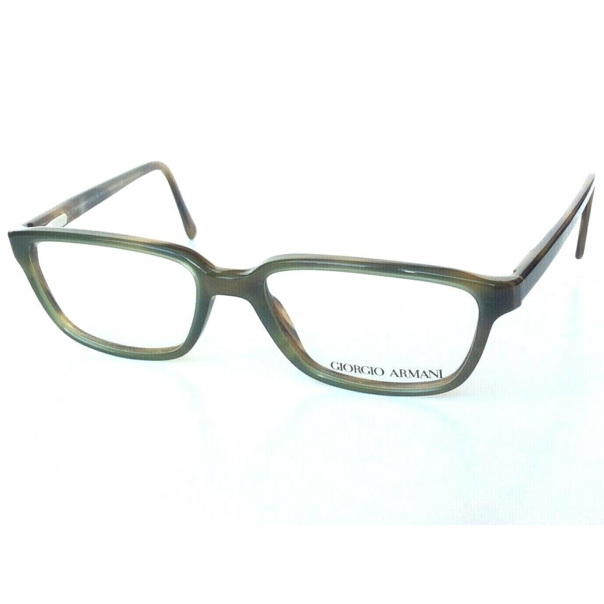 Giorgio Armani 2039 544 Green Tortoise Horn Rim Eyeglass Frame Italy 50-16