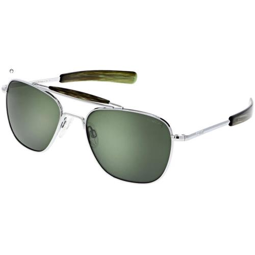 The 55mm Randolph Aviator II Upgraded Aviator Style Designed For Perfection AGX (Slight Green Tint)