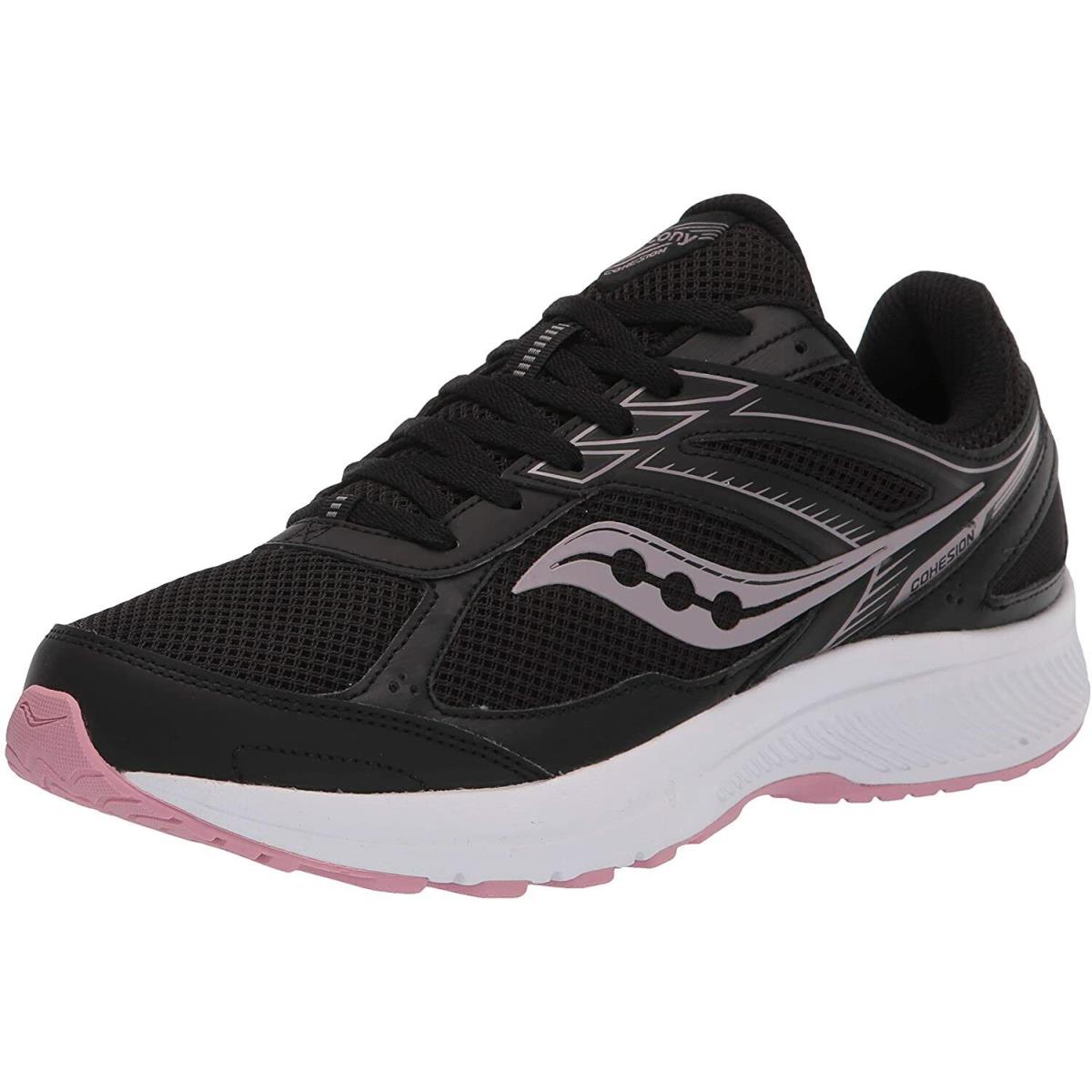Saucony Women`s Cohesion 14 Road Running Shoe Black/Pink