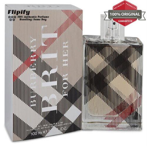 Burberry Brit Perfume 3.4 oz Edp Spray For Women by Burberry