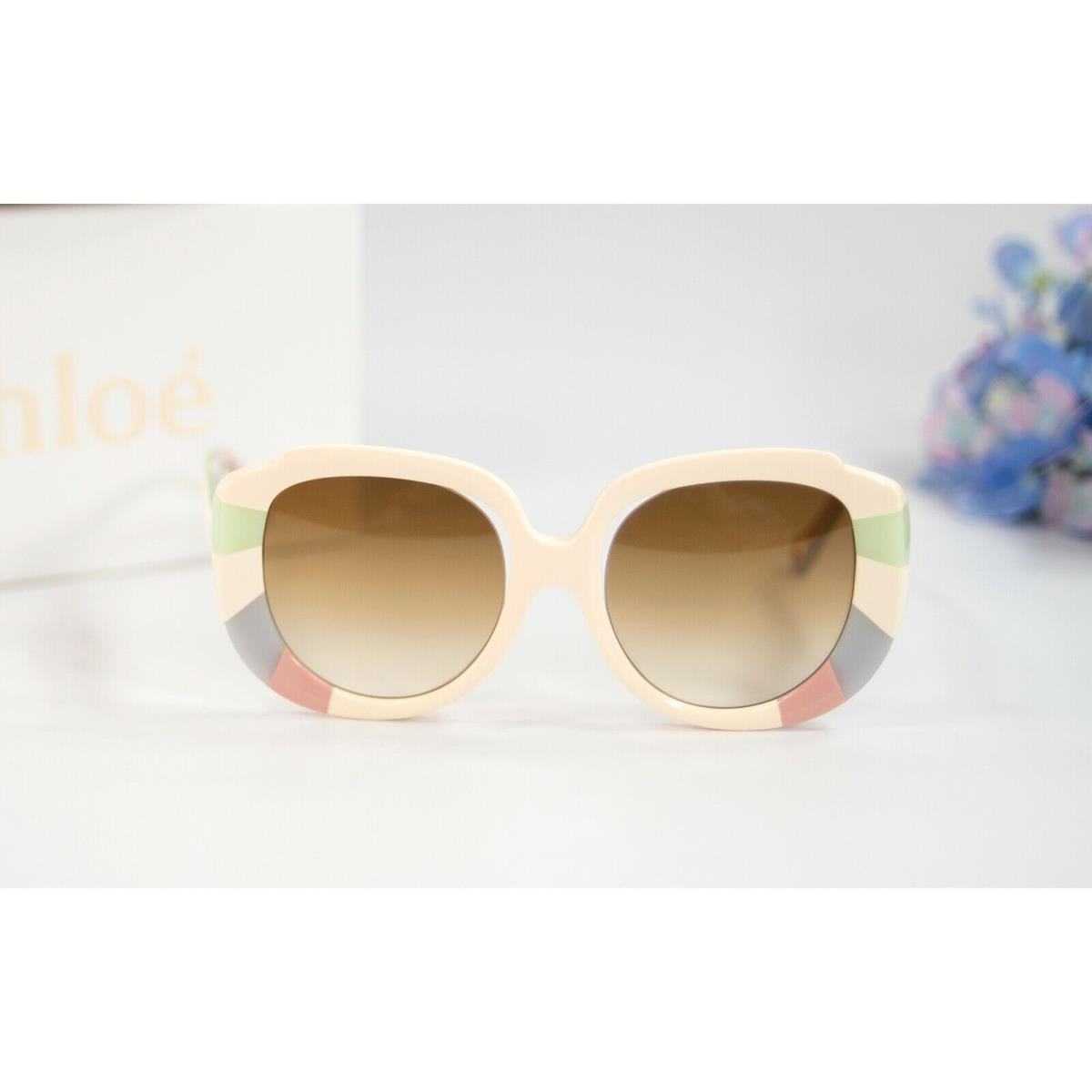 Chloe CE7488 Pastel Gold Oversized Butterfly Logo Acrylic Sunglasses Case