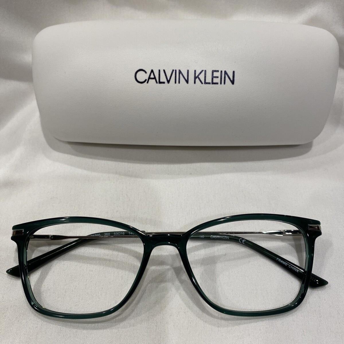 Calvin Klein CK20705 Eyeglasses 360 Crystal Emerald 53 16-140