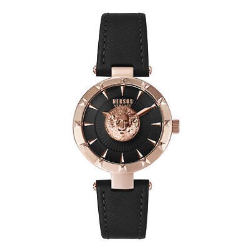 Versus Versace Womens Rose Gold 36 mm Sertie Strap Watch VSPQ14821