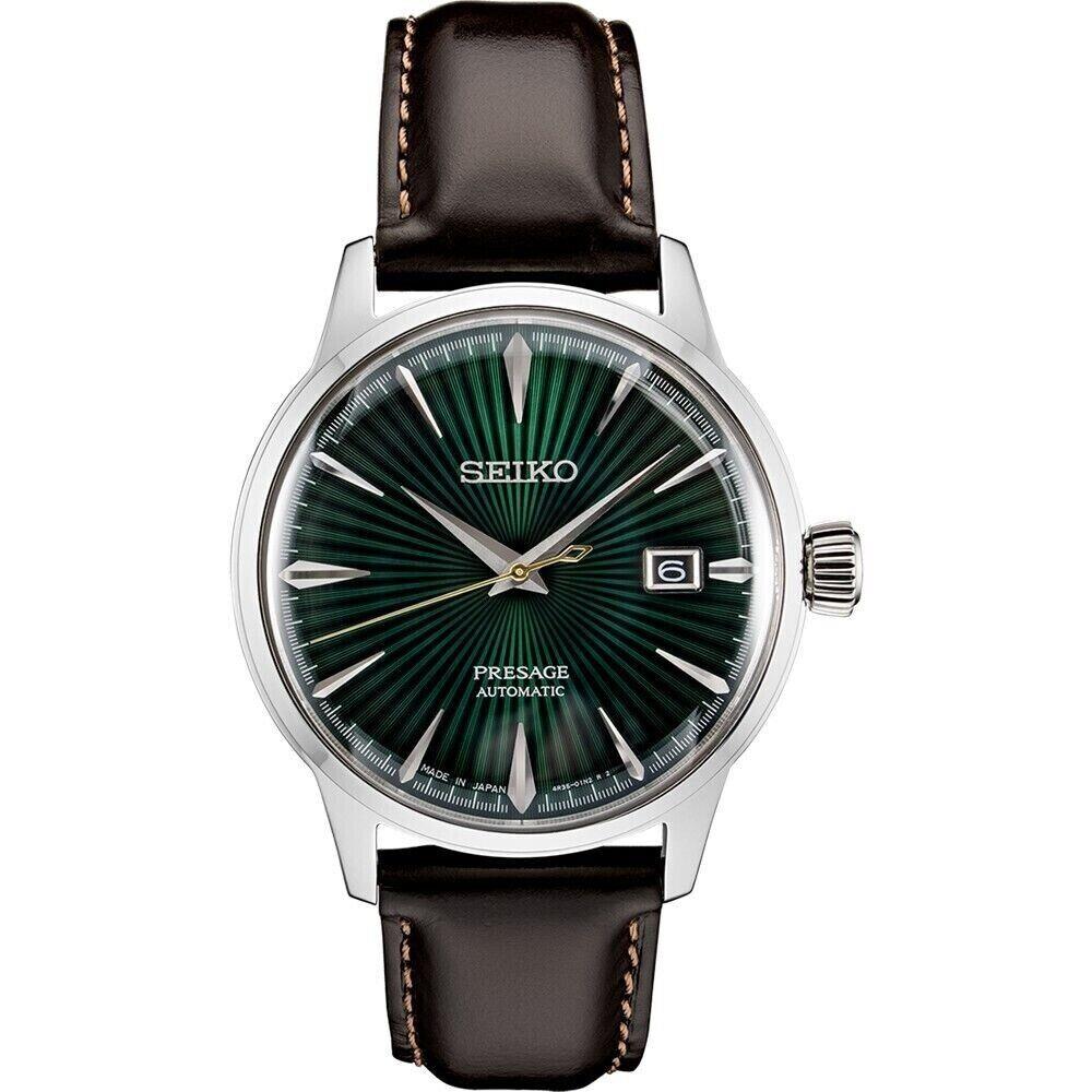 Seiko Presage Men`s Watch 40.5mm Stainless Steel Green Dial SRPD37 Tags Papers