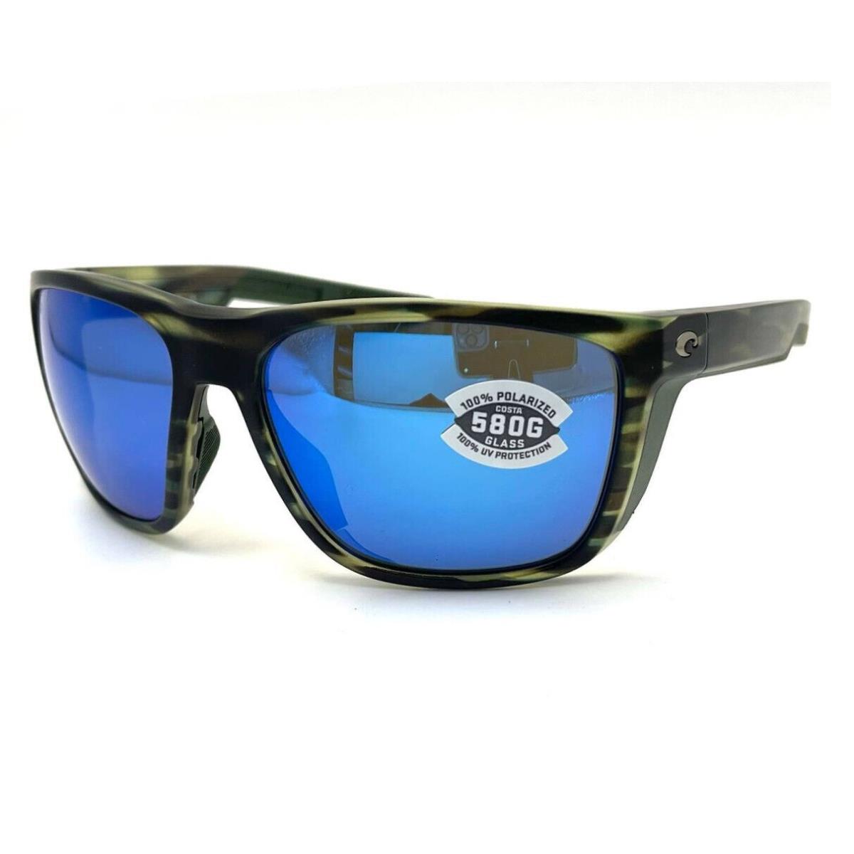 Costa Del Mar Ferg Sunglasses Matte Reef/blue Mirror 580Glass