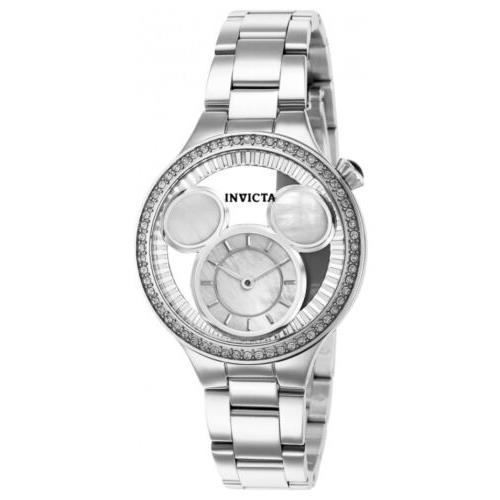 Invicta Disney Luxe Women`s 35mm Limited Edition Silver Mop Mickey Watch 36263