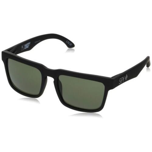 Spy Optic - Men`s Helm Sunglasses Soft Matte Black Happy Gray Green