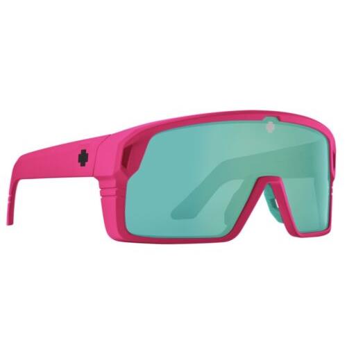 Spy Optic Monolith Sunglasses - Matte Neon Pink / Happy Bronze Green Spectra